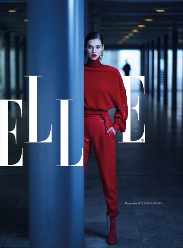 Red Redy: Top Model Anais Pouliot Stuns for ELLE Vietnam