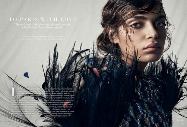 Rubina Dyan Models Chanel Haute Couture for Fashion Magazine