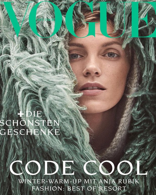 Anja Rubik is the Cover Star of Vogue Germany December 2018 Issue