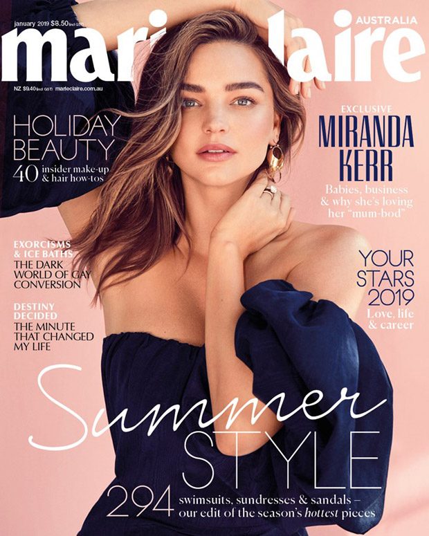 Miranda Kerr is the Cover Star of Marie Claire Australia January 2018 Issue