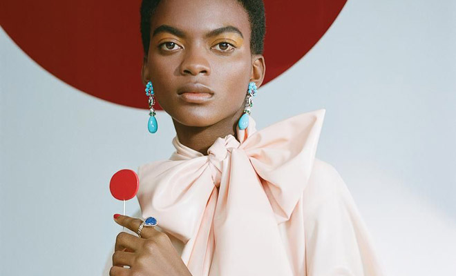 Gems in Candy Colors: Aube Jolicoeur Poses for WSJ. Magazine