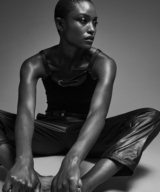 Alicia Burke Models Fall 2020 Leather Trends for DuJour Magazine