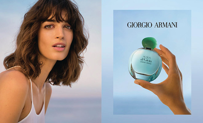 Greta Ferro is the Face of Giorgio Armani Acqua di Gioia Perfume